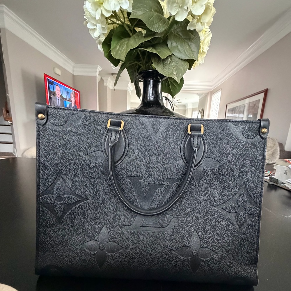Louis Vuitton Black Embossed OnTheGo MM